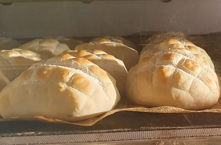 Panini incisi a rete dentro il forno